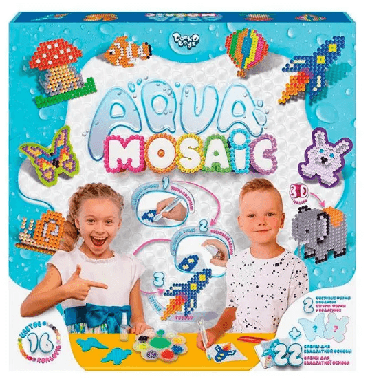  Набор креативного творчества Aqua Mosaic на украинском DankoToys (10) №AM01-02