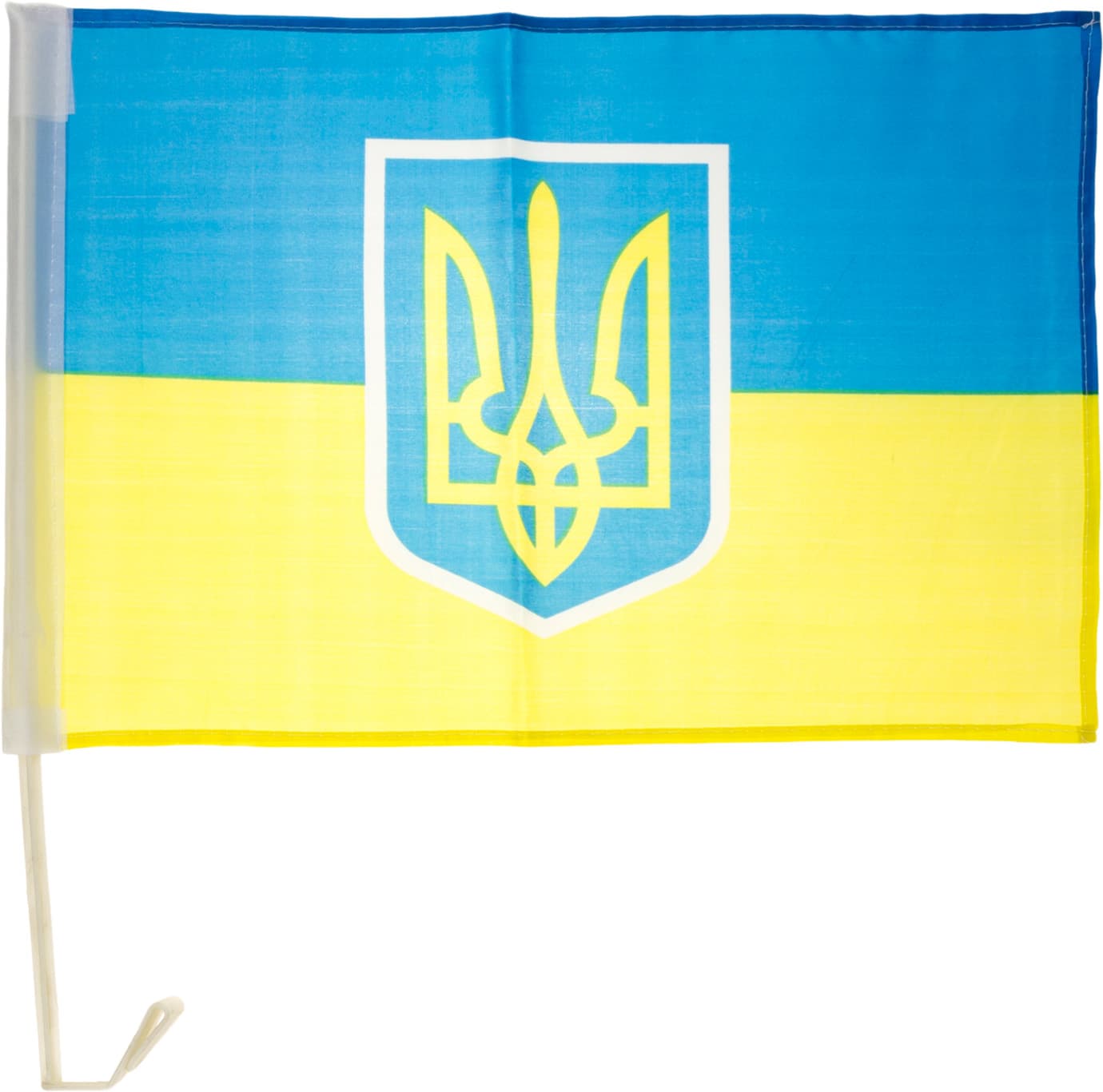 Прапор України авто з кріпленням на скло 30х45см (10) (100)