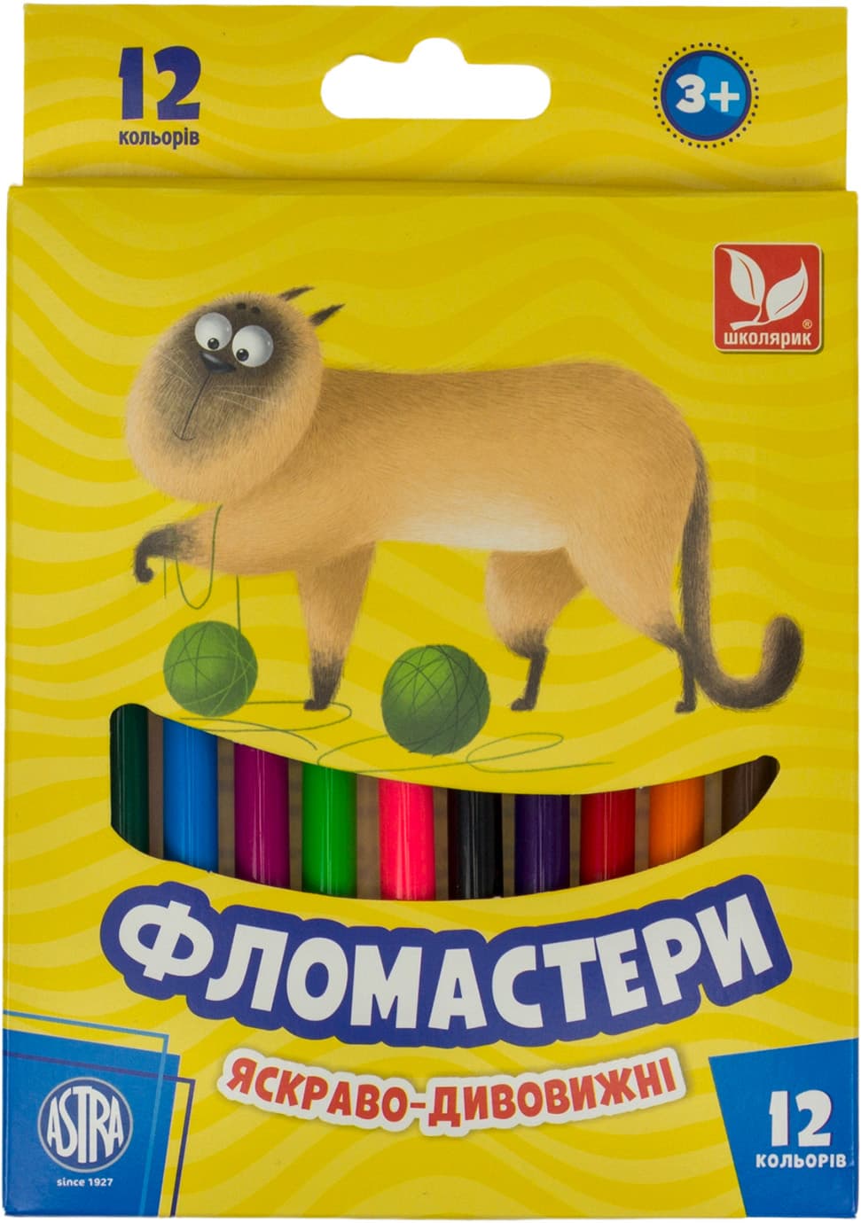  Фломастеры 12 цветов Школярик (12) №314107001