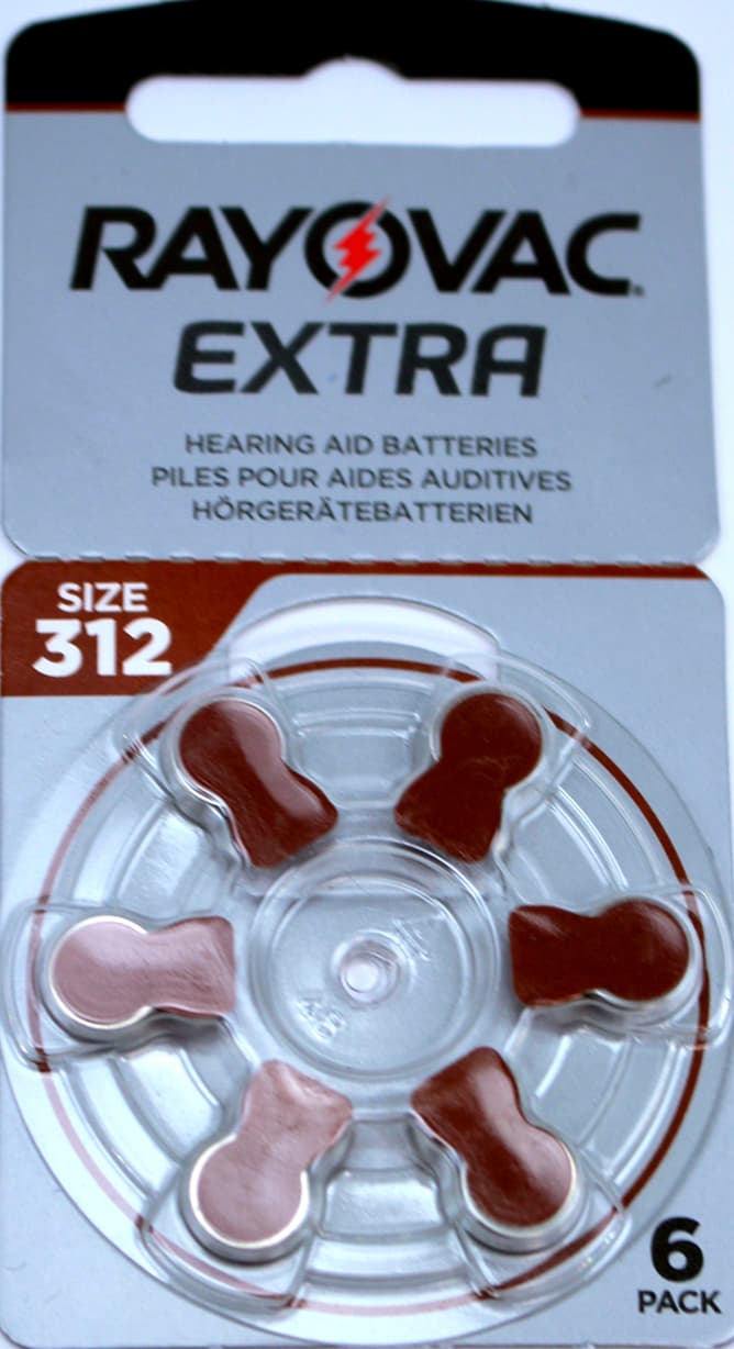 Батарейка Rayovac Zinc Air 312/6bl(6)(60)