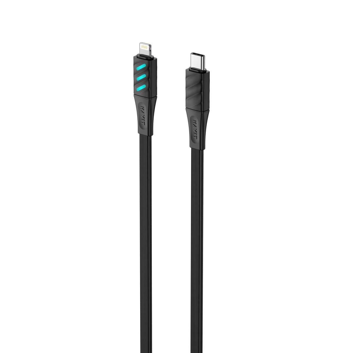 Кабель Type-C > lightning Havit HV-CB6255 PD27W 3A 1м black LED