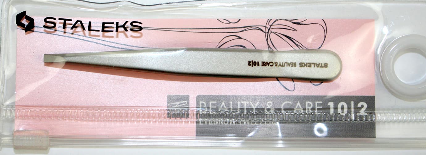 Пінцет "Beauty & Care" вузькі прямі кромки №TBC-10/2