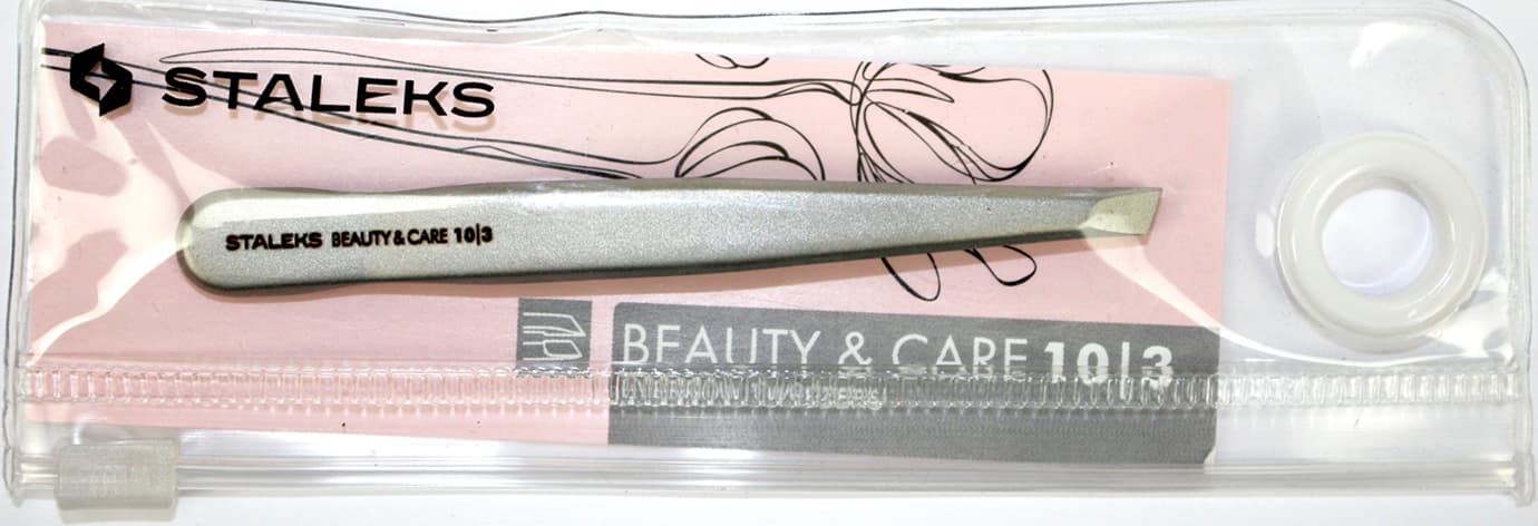 Пінцет "Beauty & Care" широкі скошені кромки №TBC-10/3