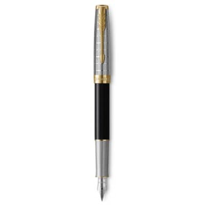 Ручка чорн. "Parker Sonnet 17 Metal & Black Lacque" позол. №68111