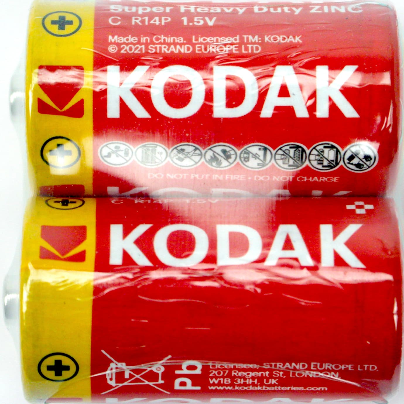 Батарейки Kodak Super Heavy Duty R-14/плівка 2шт (12)