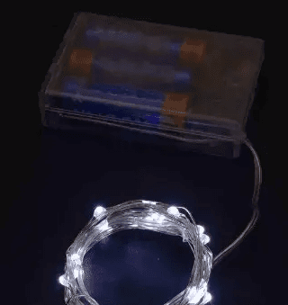 Гирлянда электрич. на бат-ке Роса 20LED белый L-2м №1975-03(10)