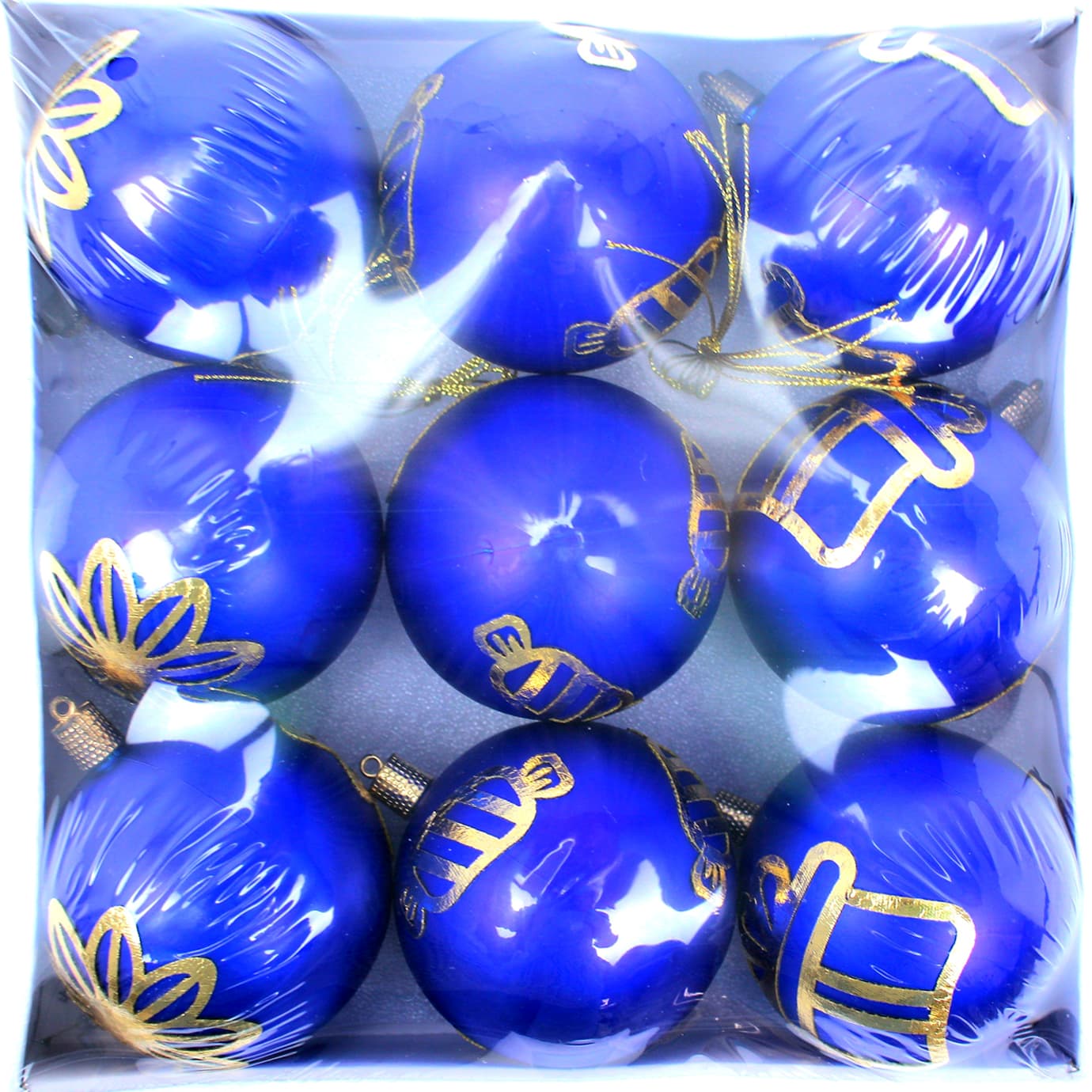 Набір куль 8см 9шт синій №9529-8