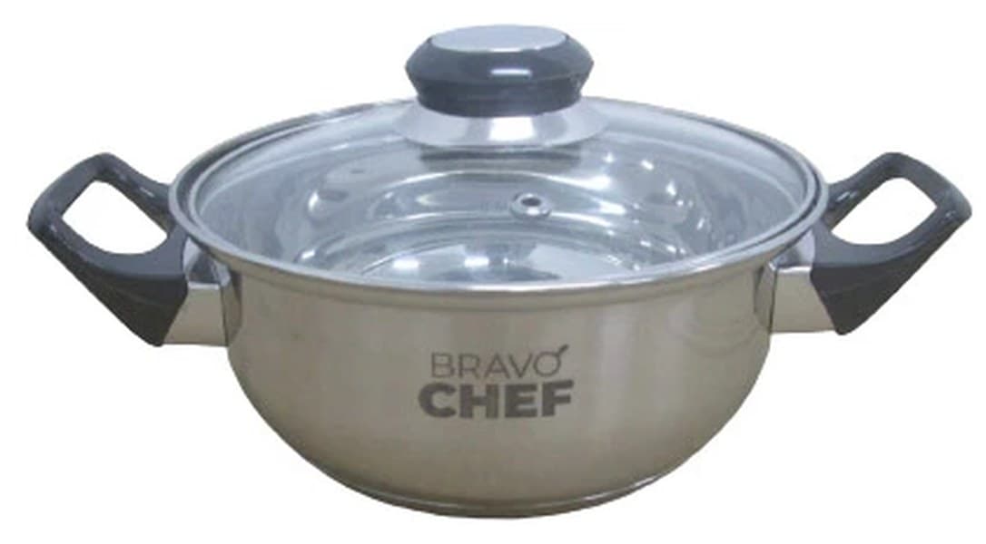 Каструля нерж. "Bravo Chef" 18см 1,6л з бакелітовими ручками №BC-2002-18/10779(6)