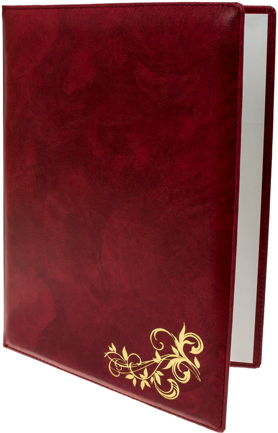 Папка А4 "К подписи" с тисн. Fantasy узор бордо (золото) №O36049-18/Optima/(15)