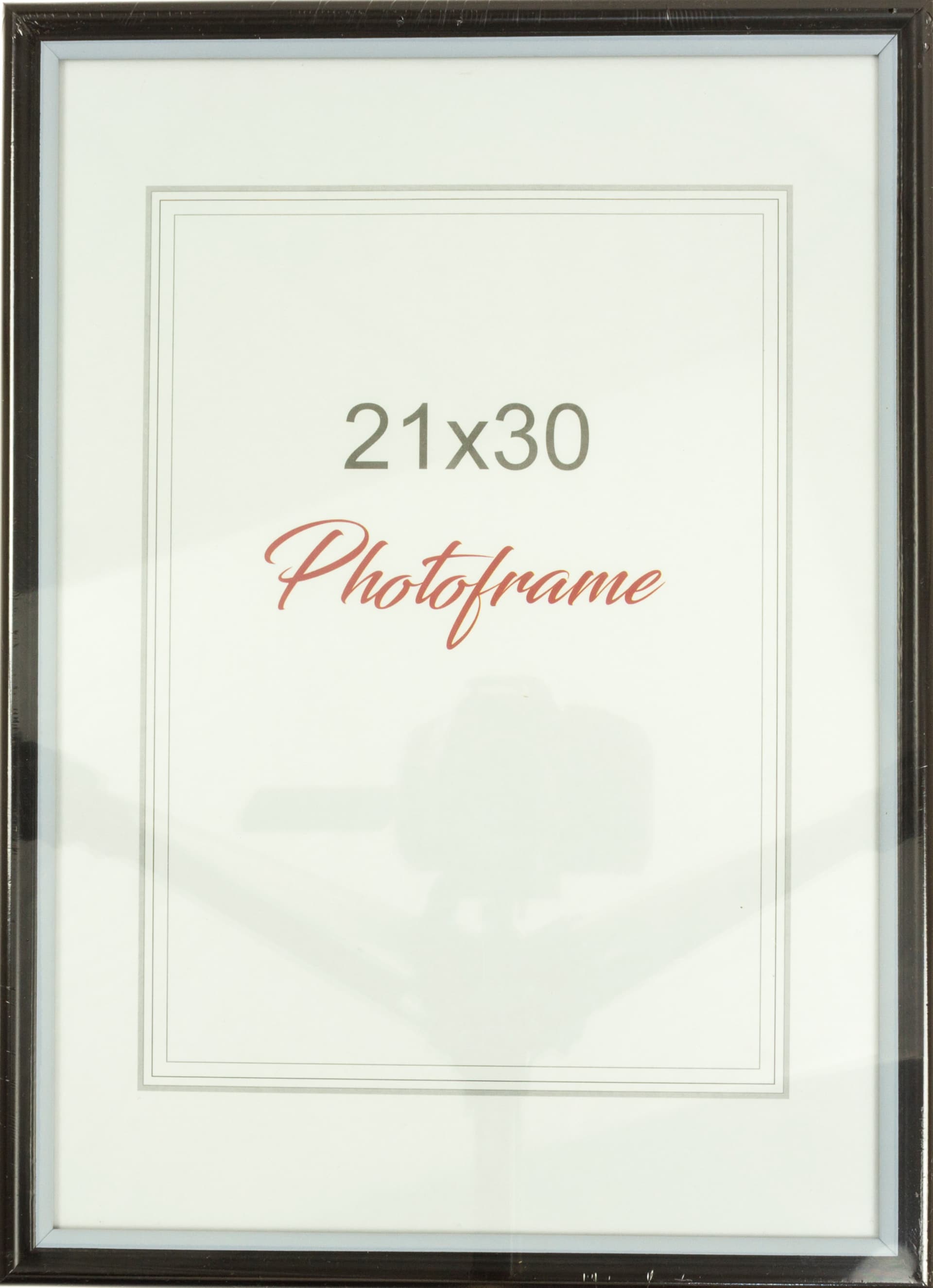 Фоторамка "LA" 21х30 №LA-068 чорна,біла оторочка(20)