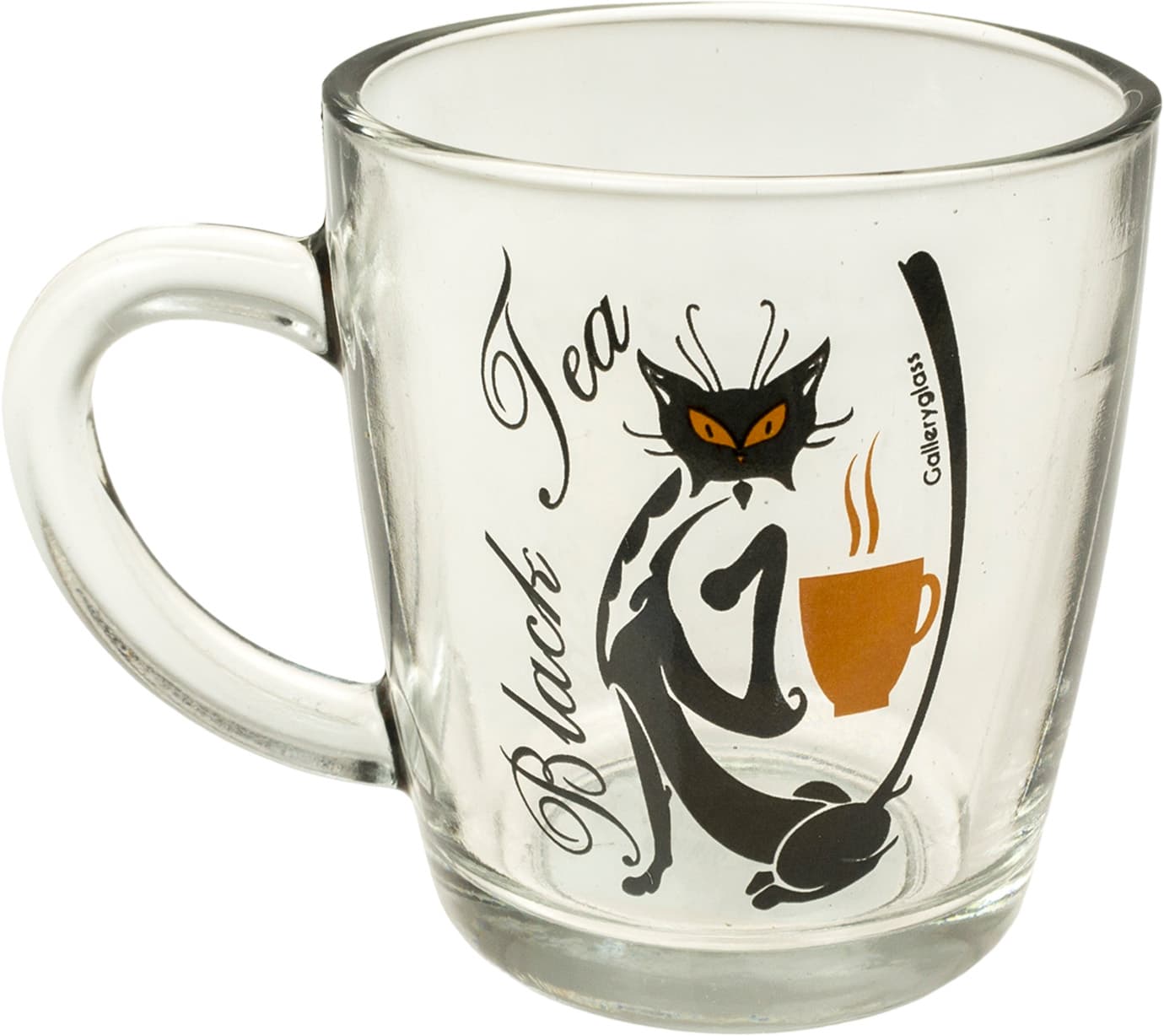 Чашка скло 340мл "Cappucino""Киці на даху" №91505247/Галерея/(6)