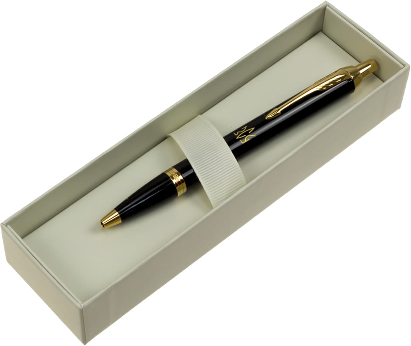 Ручка шариковая Parker IM Black с позолотой Трезубец ВСУ №22032_T039y