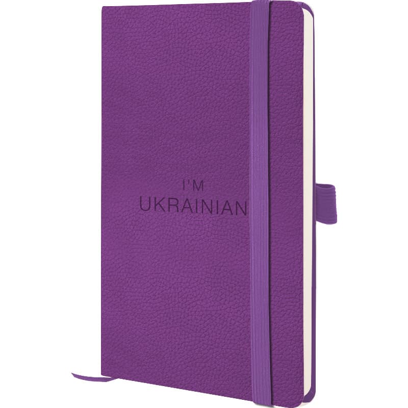 Блокнот А5 96л. клет. карт. "Partner Soft Skin" фиолетовый Ukr №8616-11-2-A/Axent/(18)(36)