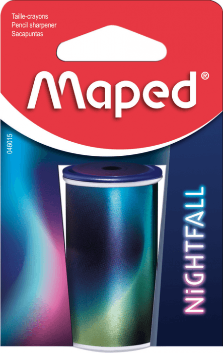Точилка "Maped" №MP.046015 Nightfall 1 отверстие,на блистере(20)