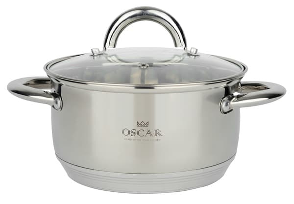 Кастрюля нерж. "Oscar Chef" 22см 4,6л с крышкой №OSR-2000-22(4)