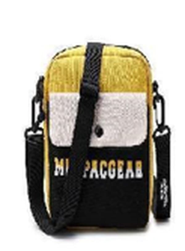 Сумка плечевая 1от., 2карм. жёлтая №H-10137-E-yellow