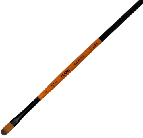 Кисточка худож. "Rosa" Flame синтетика,овальная, короткая ручка №1 №1368FR01