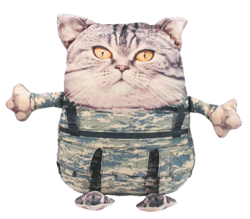 Мягкая игр. "Котик приветственный Защитник" 27x9х35 №00295-988