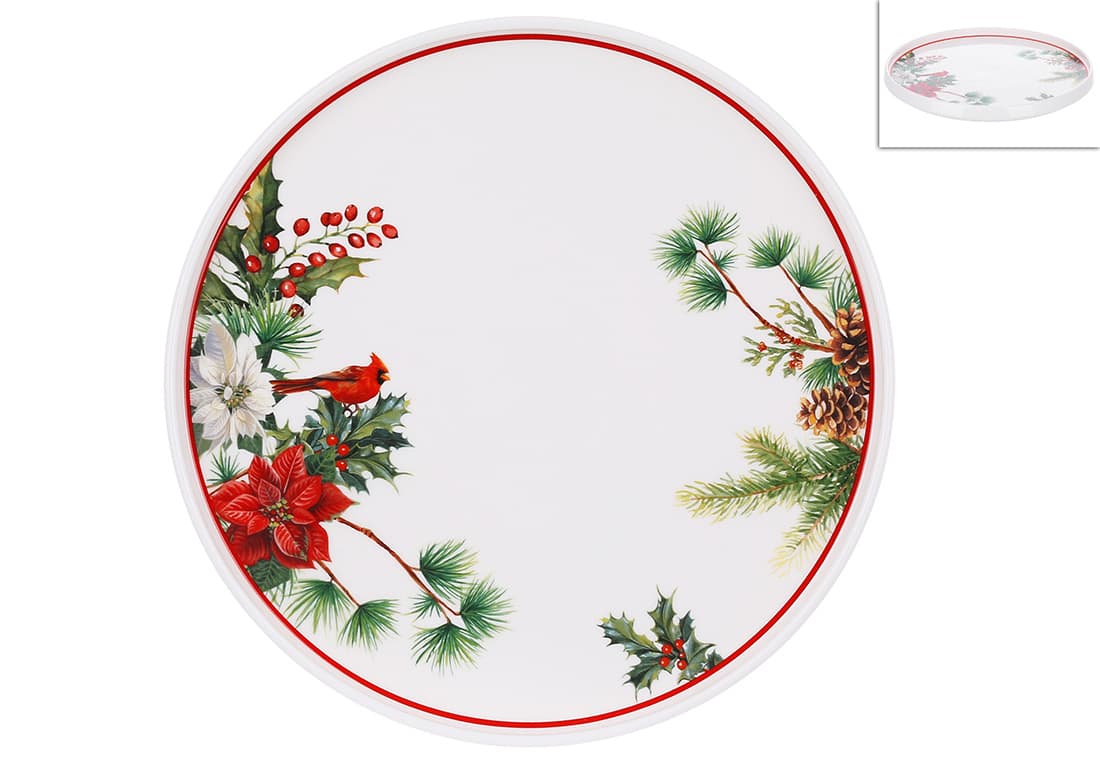 Тарелка фарфор. "Christmas" 25см №K081/Bonadi/(6)(24)