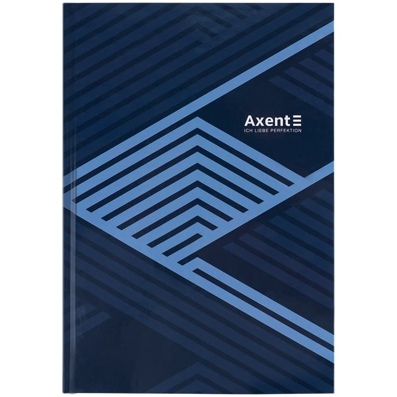Книга-канц. А4 96арк. кліт. тв. обкл. "Lines" синя №8422-581/Axent/(10)