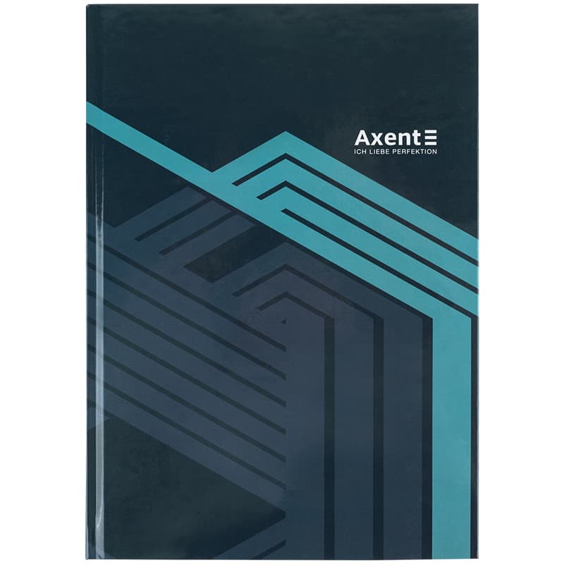 Книга-канц. А4 96арк. кліт. тв. обкл. "Lines" сіра №8422-580/Axent/(10)