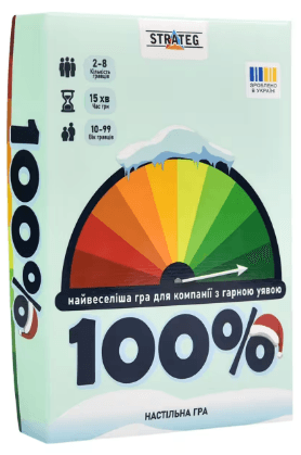 Игра наст. "100%" укр. №30802/Strateg/(40)