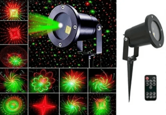 Проектор уличный алюминий Waterproof Lazer звездное небо, лазер red и green пульт