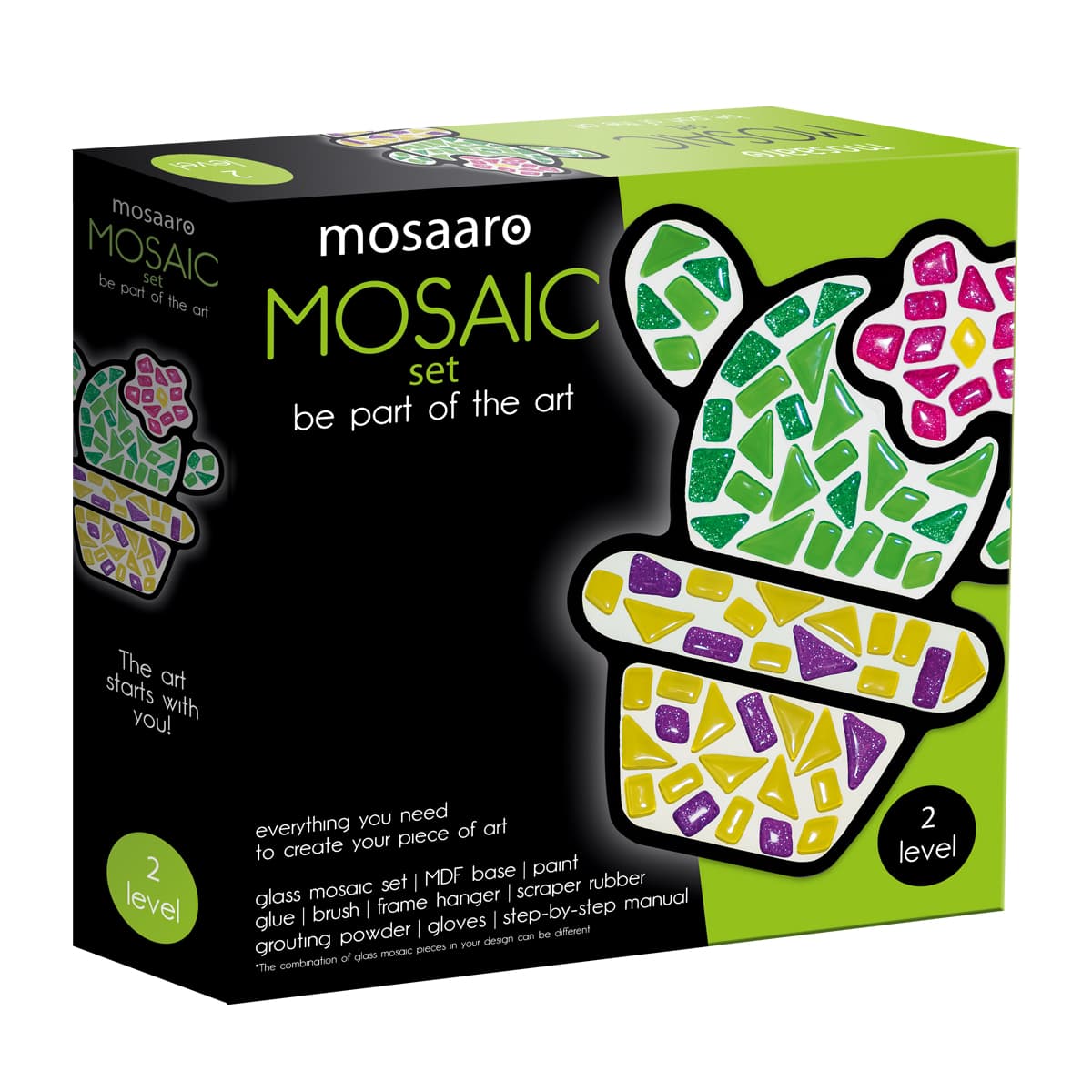 Набор для творч. "Mosaaro хрустальное стекло мозаика "Кактус" №MA2006(5)