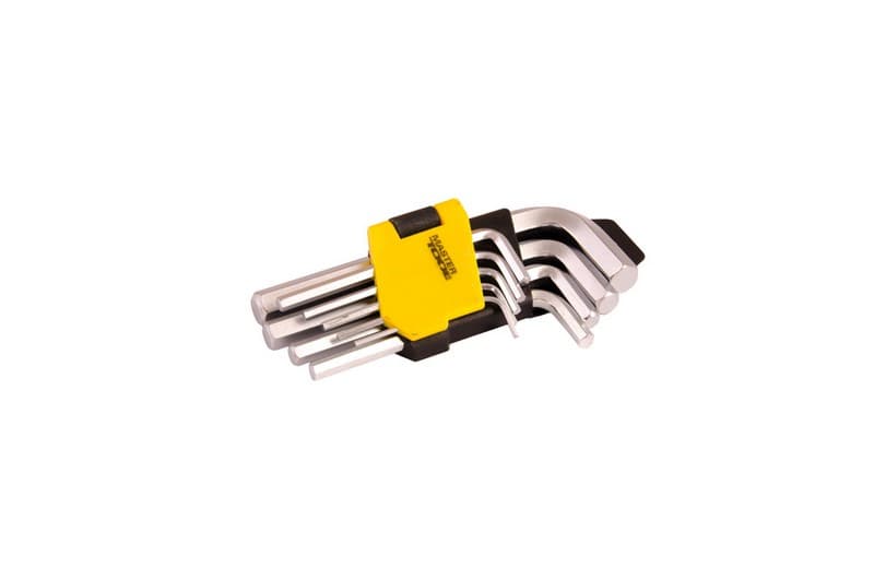 Набір ключів Master Tool 9шт 6-гран. 1,5-10мм L45-112мм №75-0955