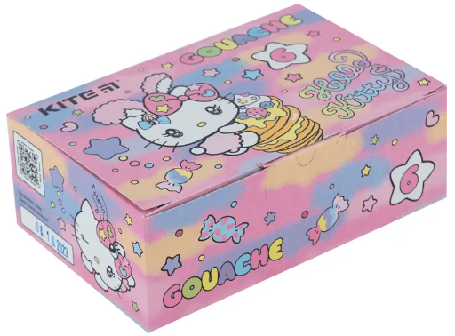 Гуашь "Kite" 6цветн. 20мл №HK23-062 "Hello Kitty"(12)(24)
