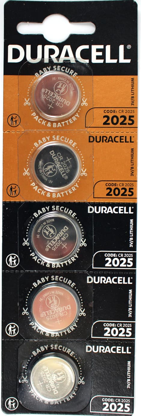 Батарейка Duracell Алкалайн CR2025/5b (5)(20)