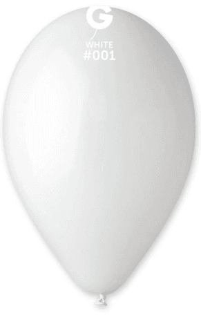 Кулька повітр. латексна 12"/30см біла №G110/11011(100)