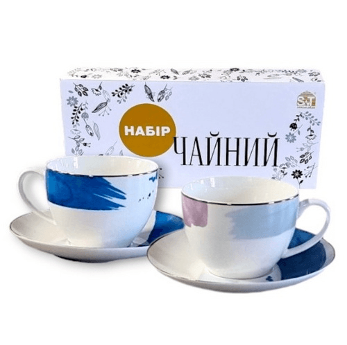 Набор чайный керам. 12предм. (чаш. 240мл+блюд.15см) "Арт" №1753-12/S&T/(8)