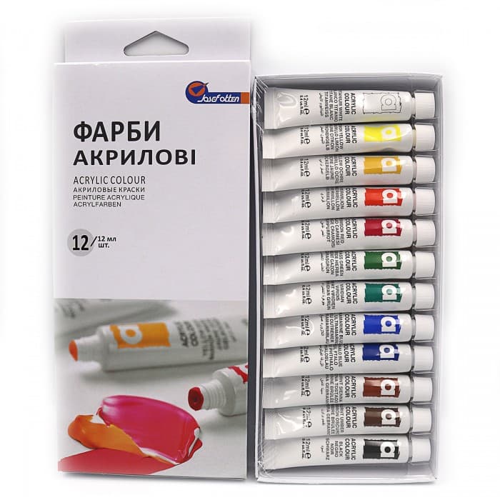 Набір акрил. фарб "J.Otten" 12х12мл №EA1212(6)(48)