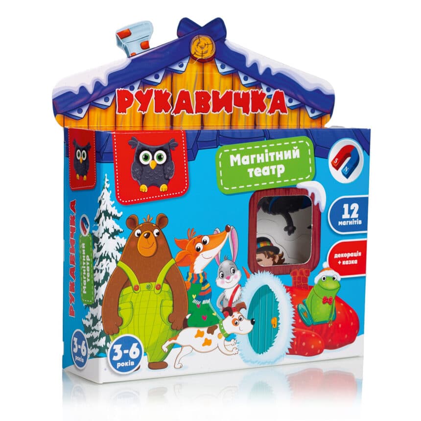 Гра на магнітах "Магнітний театр. Академія розвитку. Рукавичка" №VT3206-28(20)