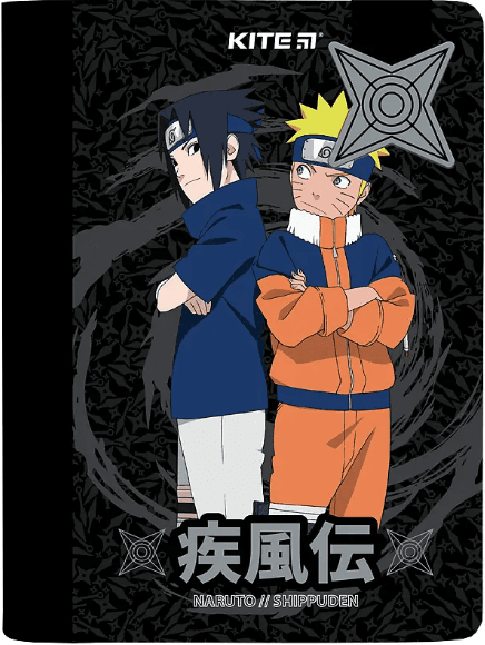 Блокнот А5 60л. клет. тв. обл. Naruto с магнитной закладкой №NR24-192/Kite/(10)