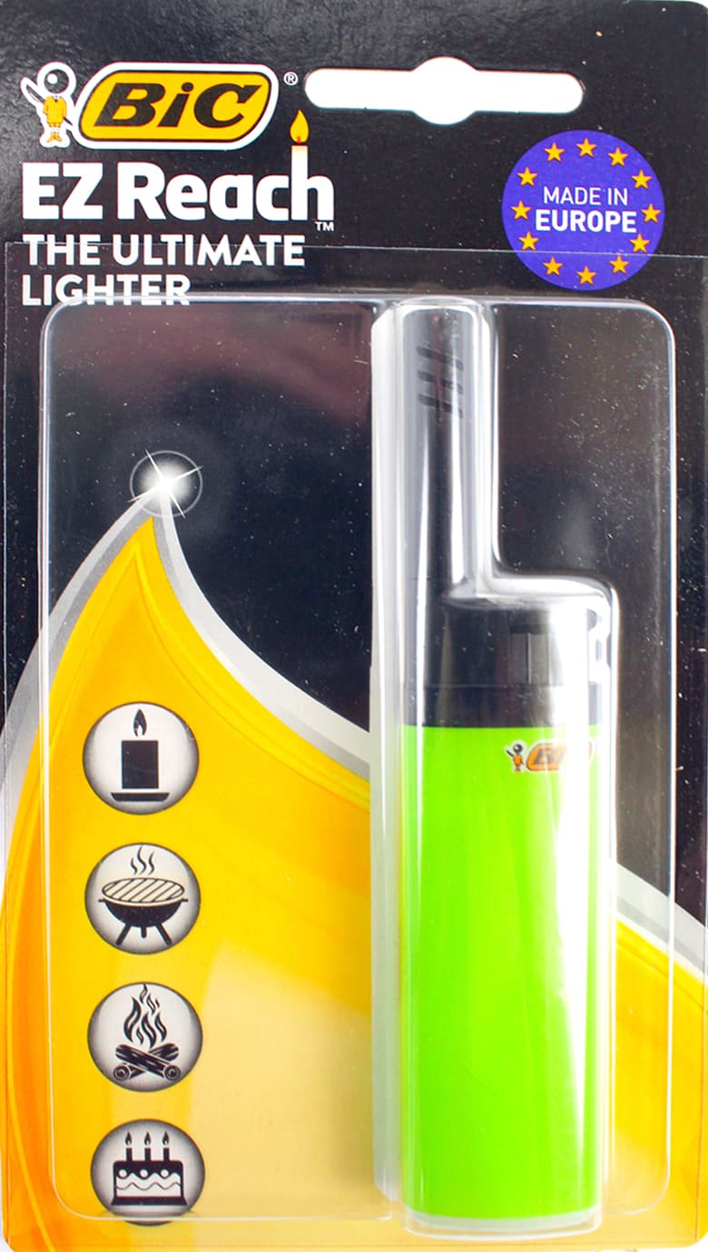 Зажигалка бытовая "Bic" EZ Reach ассорти (20)