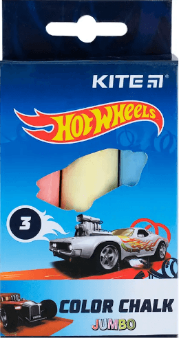 Крейда кольор. "Kite" №HW24-077 3кольор. Jumbo Hot Wheels(20)(120)