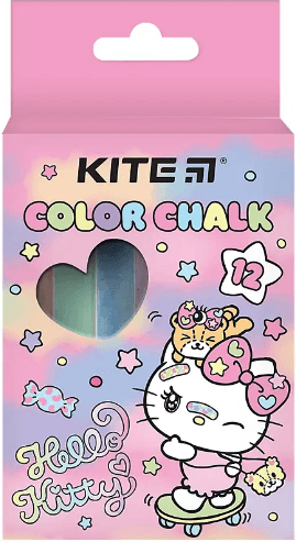 Крейда кольор. "Kite" №HK24-075 12шт Hello Kitty(12)(288)