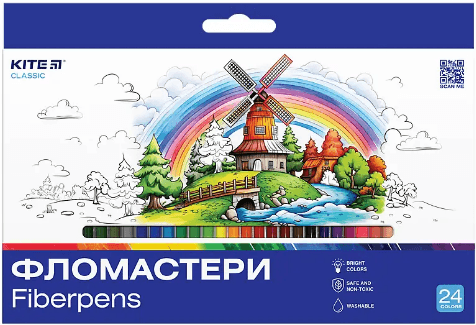 Фломастери "Kite" 24кольор. Classic №K-456(12)(96)(192)