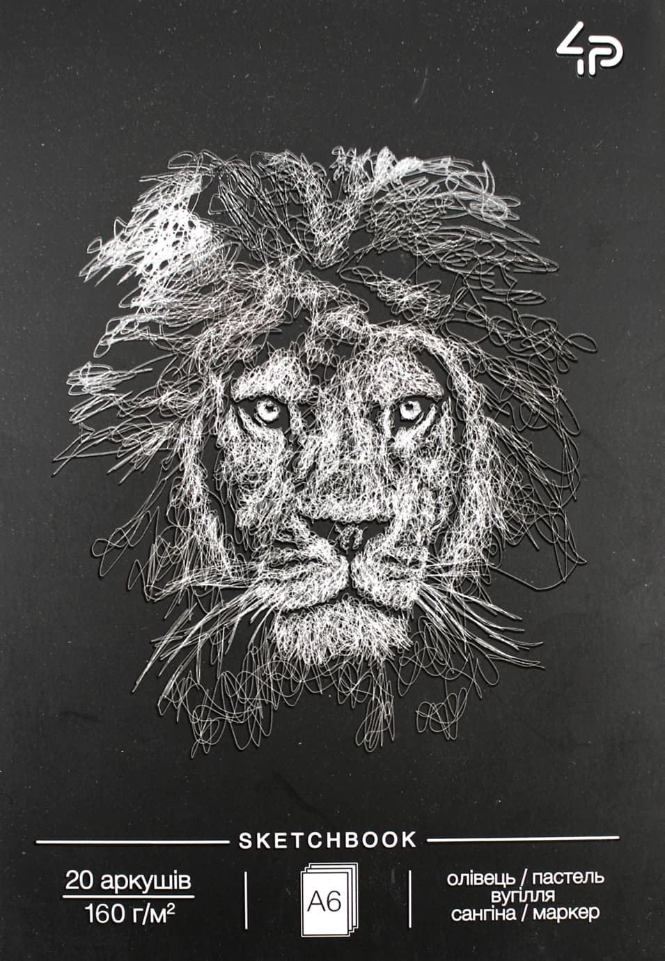 Скетчбук 20л. А6 б/лин. "Animals sketchbook" three,лев №40425/Profiplan/(20)