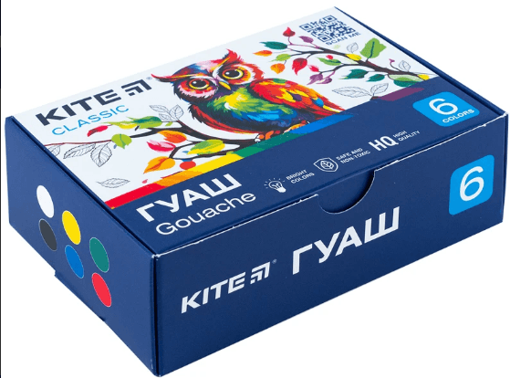 Гуаш "Kite" Classic 6кольор. 20мл №K-062(27)
