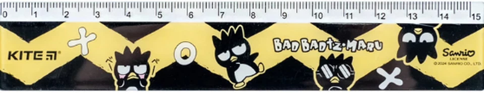 Линейка пласт. 15см "Kite" №HK24-090-3 Bad Badtz-Maru(100)