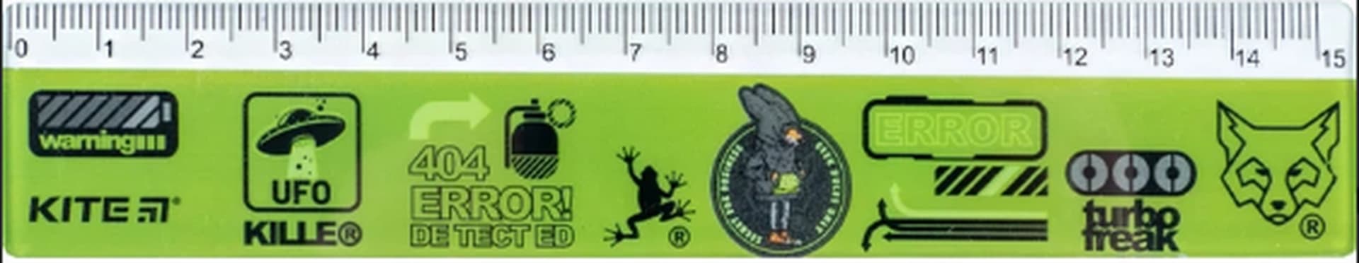 Линейка пласт. 15см "Kite" №K24-090-4 Fox Rules