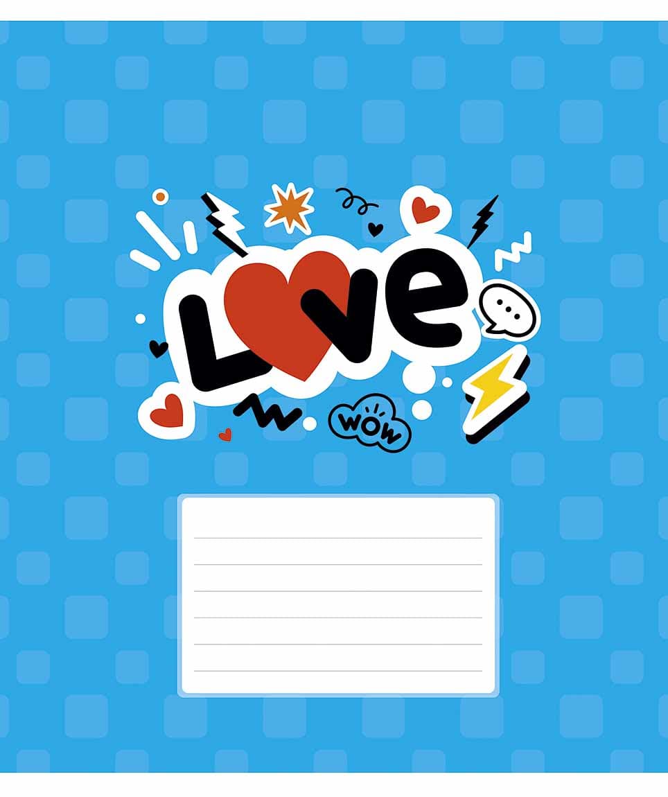 Зошит 12арк. лін. Школярик "Love" виб.УФ-лак №012-3364L(30)(360)