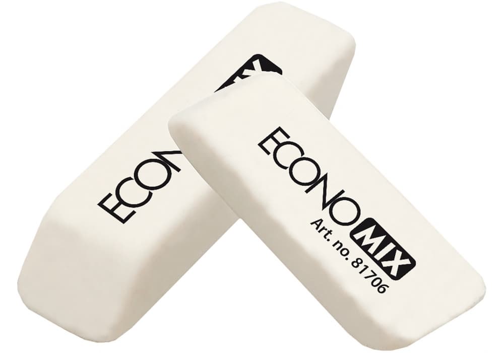 Гумка для олівця "Economix" біла №E81706(1)(20)(600)