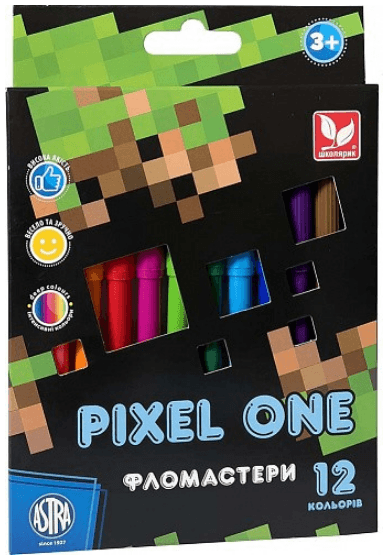 Фломастеры 12цветн. "Pixel One" №314022001(12)