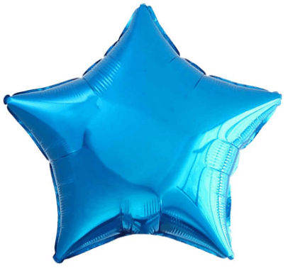 Набір кульок повітр. фольг. "Зірка" синя 18"/45см 5шт №832617/Pelican/(1)(5)