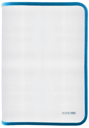 Папка "Economix" №E31644-11 А4 пласт. на молн. (голубая)(30)