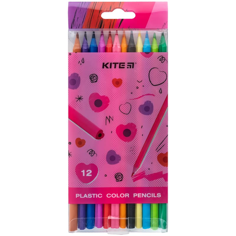 Олівці кольор. 12 кольор. "Kite" №K24-049-2 Kite Heart(12)(192)